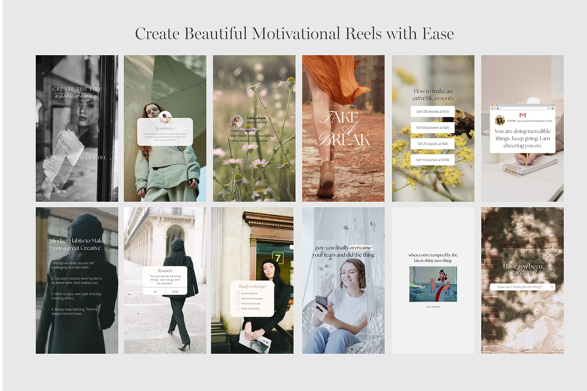 Instagram Quote Reels Templates, a Social Media Template by Tabitha Emma (Photo 2 of 10)