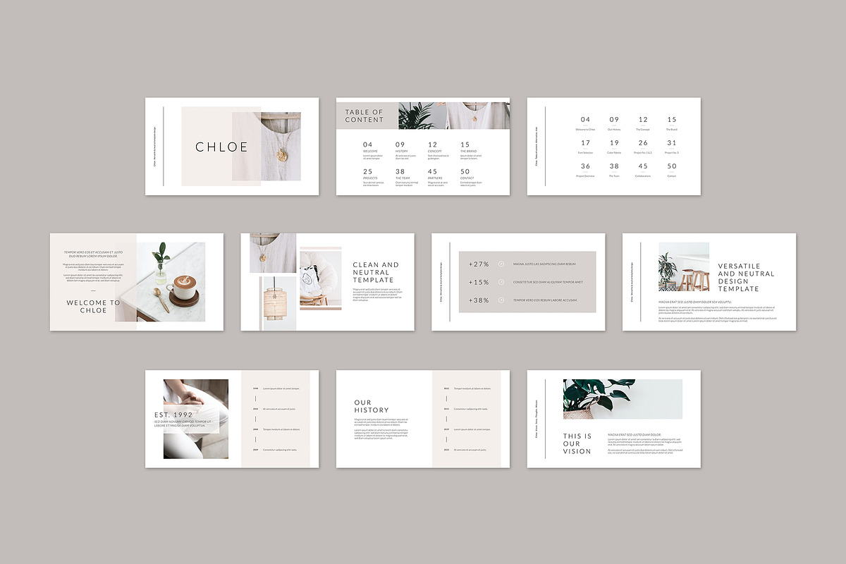 CHLOE Keynote Brand Guidelines, a Presentation Template by AgataCreate (Photo 4 of 13)