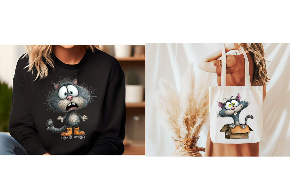 Watercolor Funny cat clipart, an Illustration by Designworld (Photo 5 of 5)