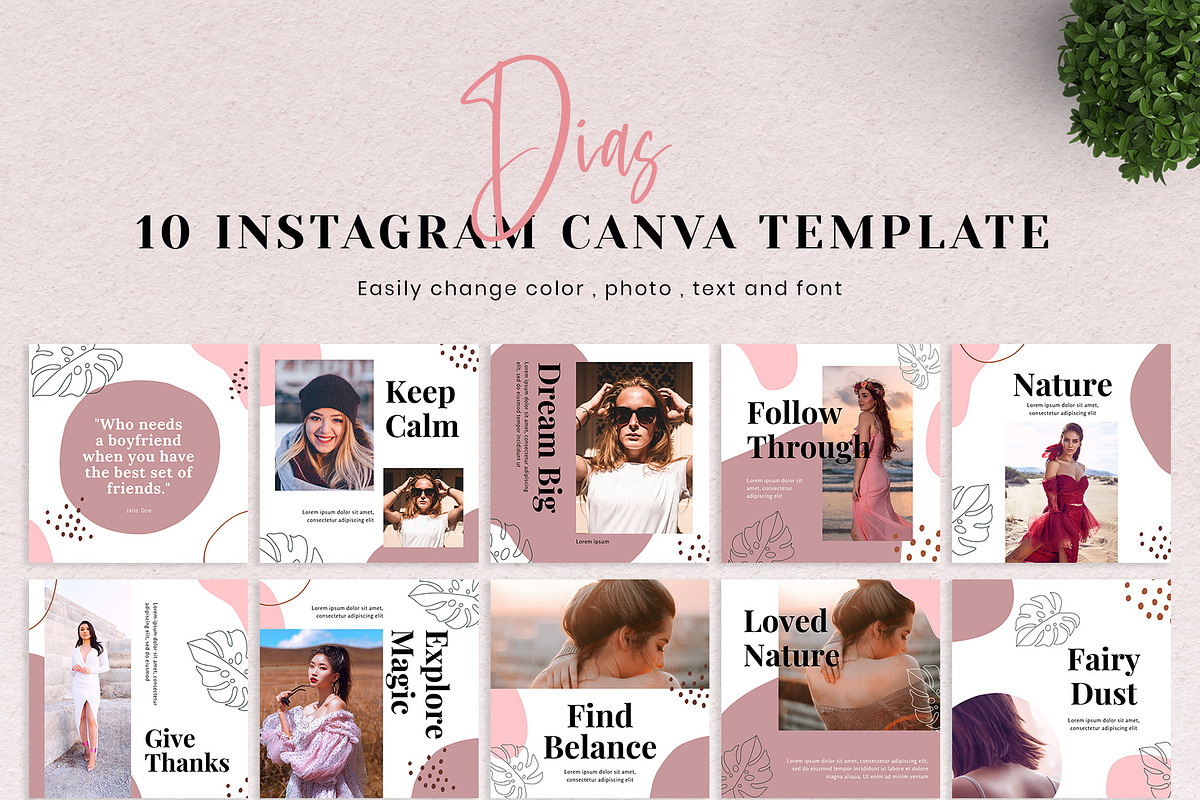 Canva Instagram Post Template Dias, a Social Media Template by Lythcreative (Photo 2 of 6)