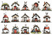 Easter Bunny House Clipart, an Illustration by Libby Wishes (Thumbnail 5 of 6)