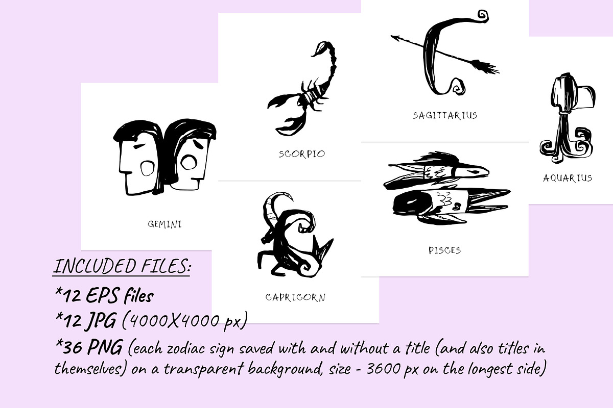 Zodiac Signs, an Object Graphic by SweetRenieDesigns (Photo 3 of 3)