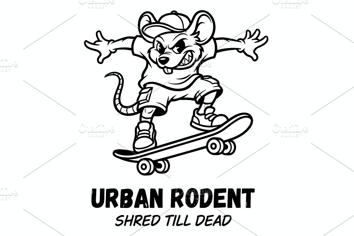 Urban Skate Beast, an Animal Illustration by Izdihaar_Studio (Photo 2 of 3)