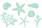 Mint & Peach Vector Seashells, an Illustration by Amanda Ilkov (Thumbnail 4 of 5)