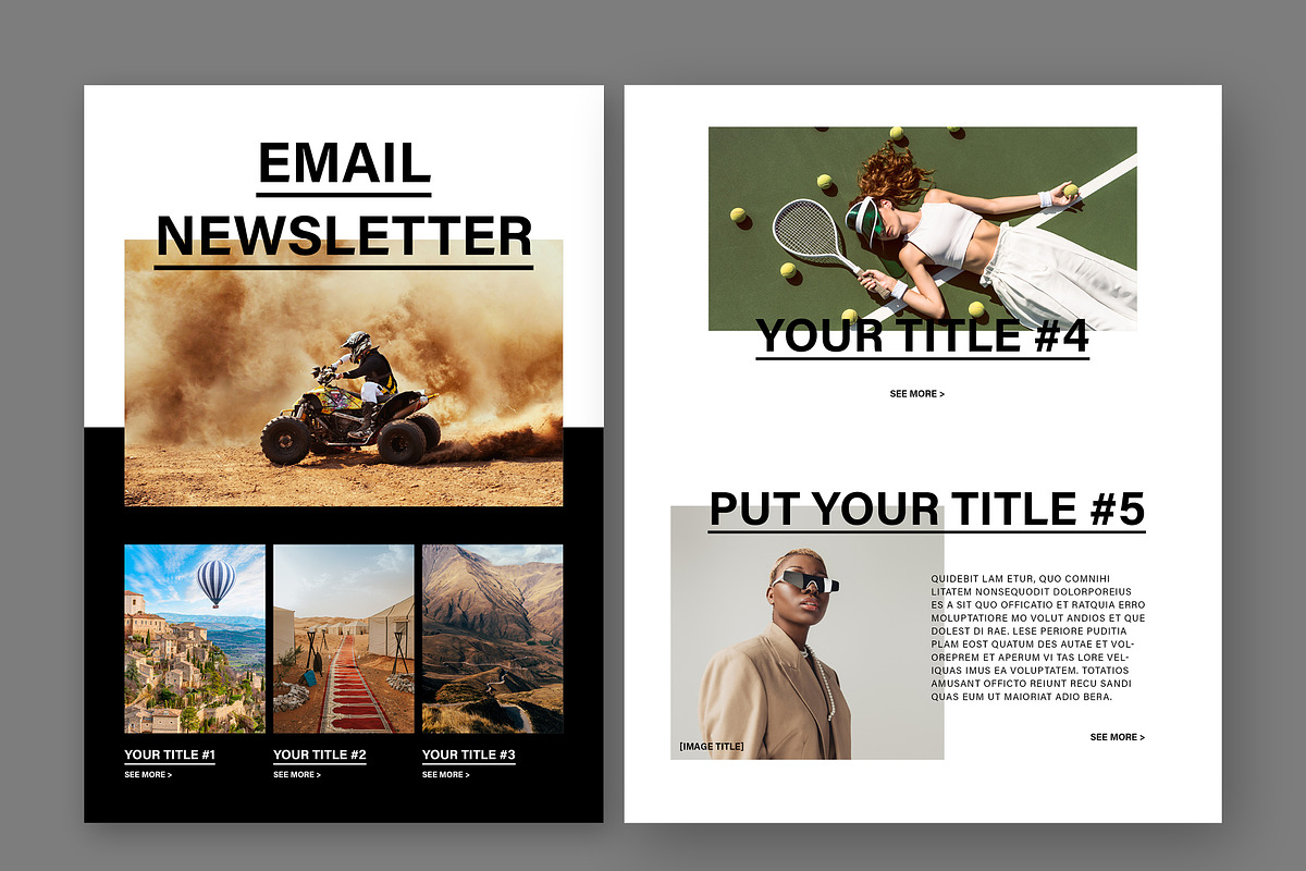 Email Newsletter Layout, an Email Template by tomsarraipodesign