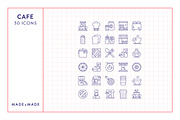 Cafe Line Icons, an Outline Icon by Made by Made (Thumbnail 5 of 7)