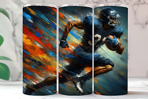 Colorful Abstract Football Tumbler, an Arts & Entertainment Photo by LamanAzalea
