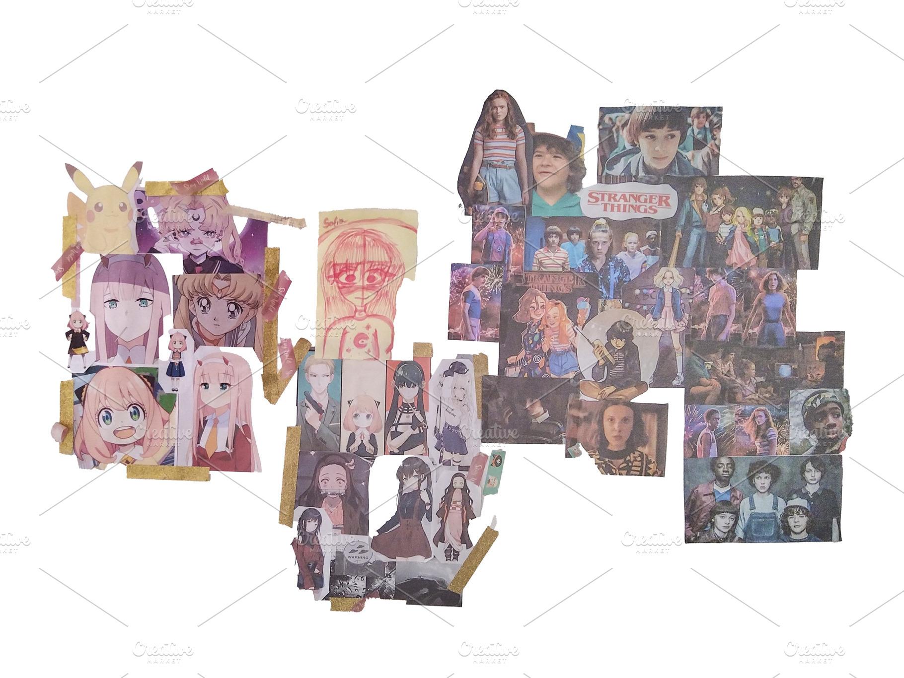 Isolated collage with drawings and photos, an Arts & Entertainment Photo by DanFLCreativo