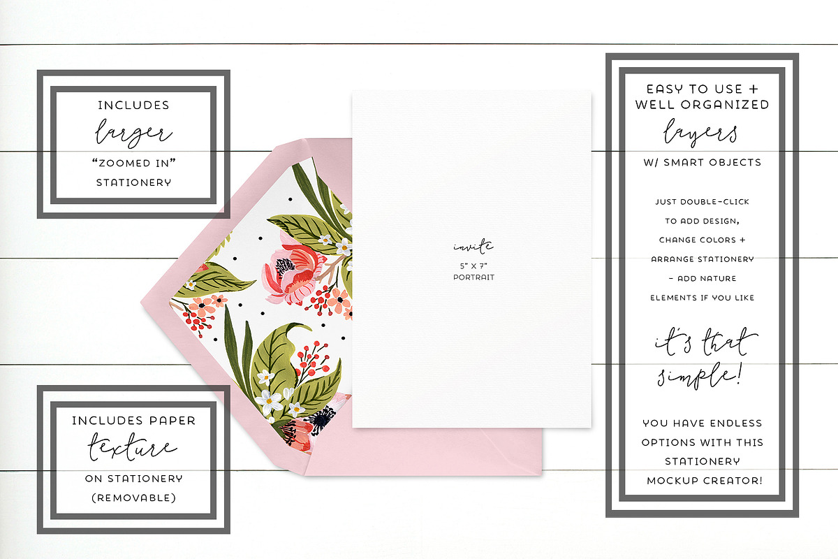 Flatlay Stationery Mockup Creator, a Product Mockup by ILLONA GRAPHICS (Photo 3 of 8)