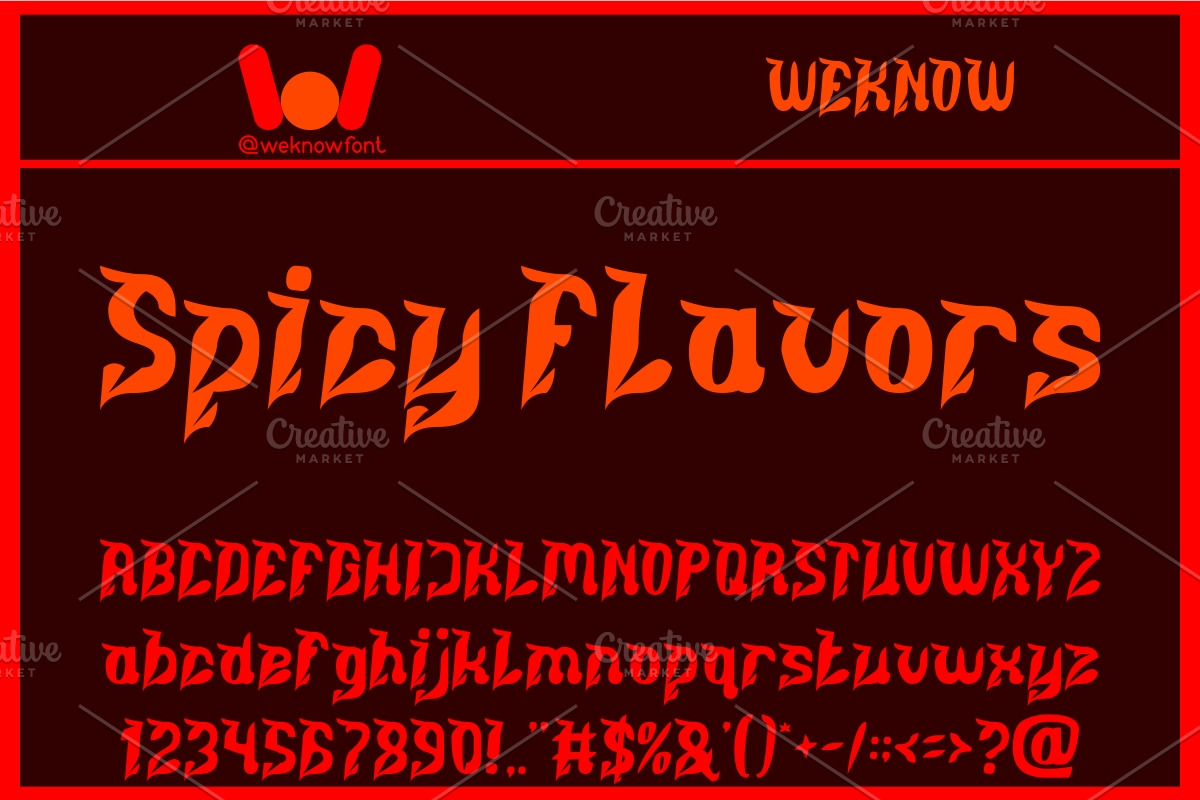 Spicy Flavors font, a Font by weknow (Photo 1 of 5)