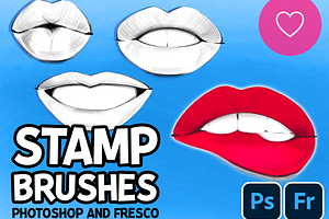 Photoshop Lips Stamps