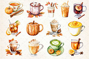 Fall Drinks Sublimation Clipart, an Illustration by Dream Creation (Thumbnail 4 of 4)