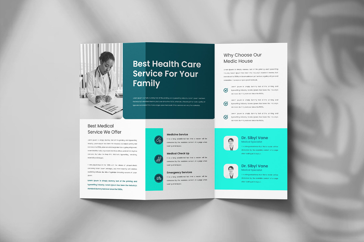 Healthcare medical trifold brochure, a Brochure Template by Tanmoy Topu (Photo 2 of 2)