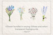 Soft Garden Watercolor Flowers, a Decorative Illustration by Bbooth88 (Thumbnail 2 of 8)