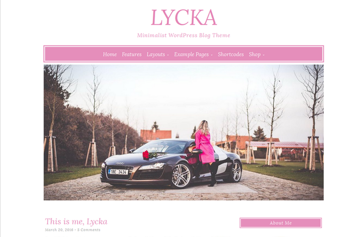 Lycka - Minimalist WordPress Theme, a WordPress Template by VolThemes (Photo 2 of 2)
