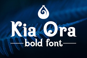 Kia Ora Font - Bold