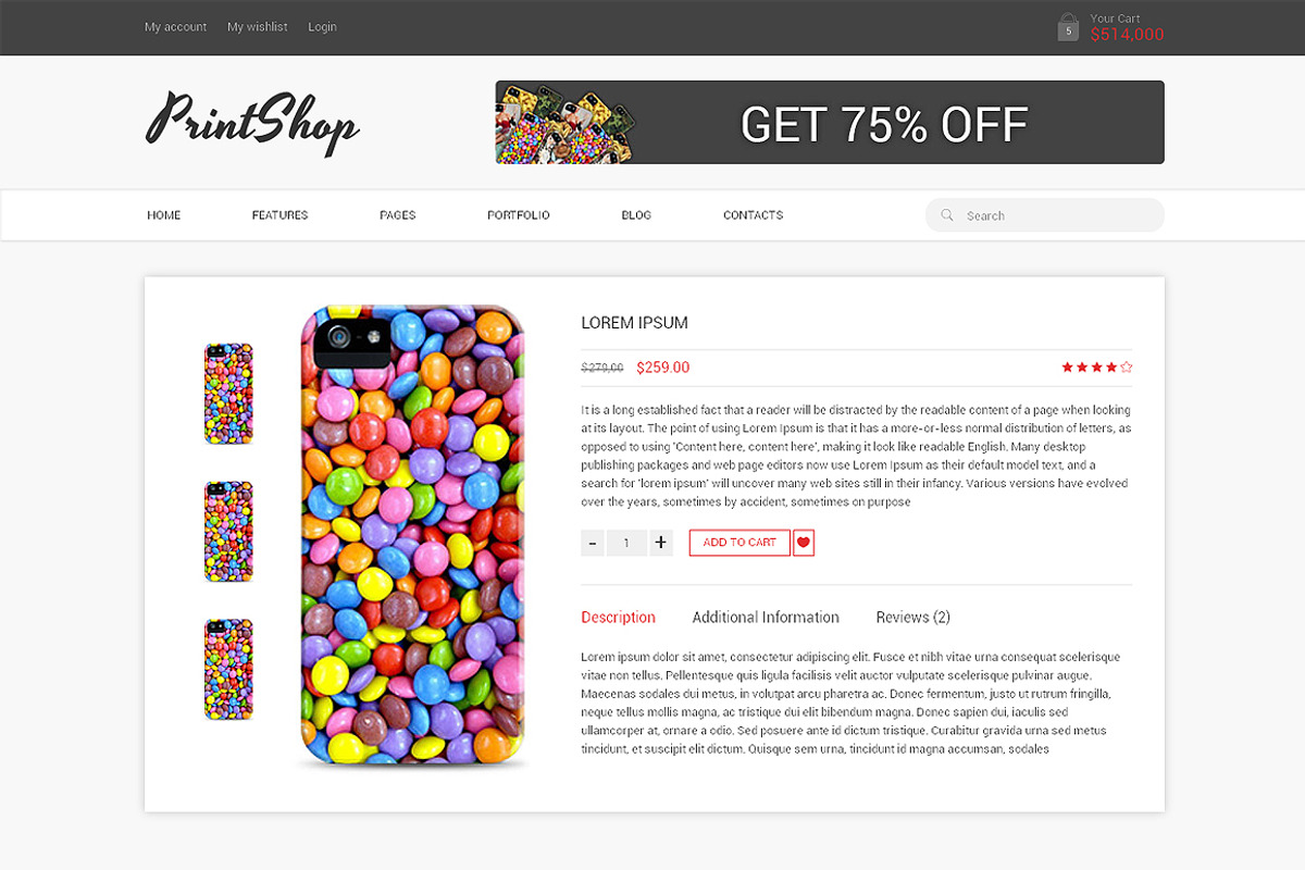PrintShop Responsive Bootstrap Theme, a Bootstrap Template by IceTemplates (Photo 3 of 3)