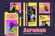 Acroman Insatgram Template, a Social Media Template by Creatchees.std (Thumbnail 1 of 5)