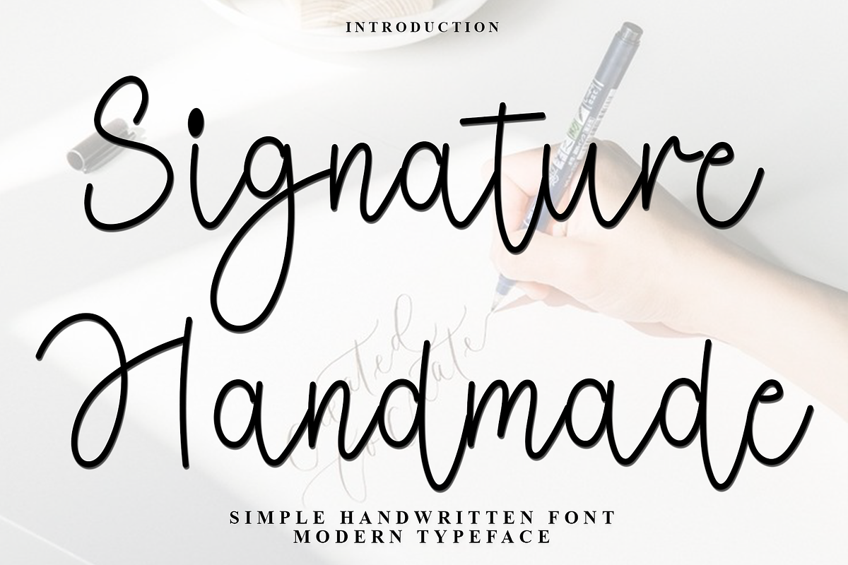 Signature Handmade, a Handwritten Font by FreshTypeINK (Photo 1 of 8)