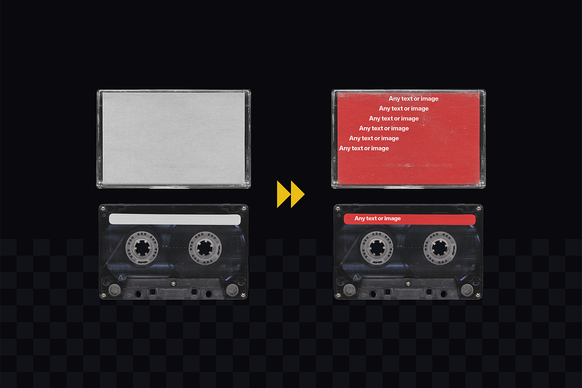 Audio Cassette Mockup Pack, a Packaging Mockup by BORT GRAPHIC (Photo 7 of 8)