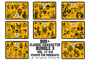 Bundle 3 Classic Character-Stamp Set