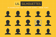 Lil Silhouettes Icon & Font, an Icon by Lil Squid (Thumbnail 1 of 2)