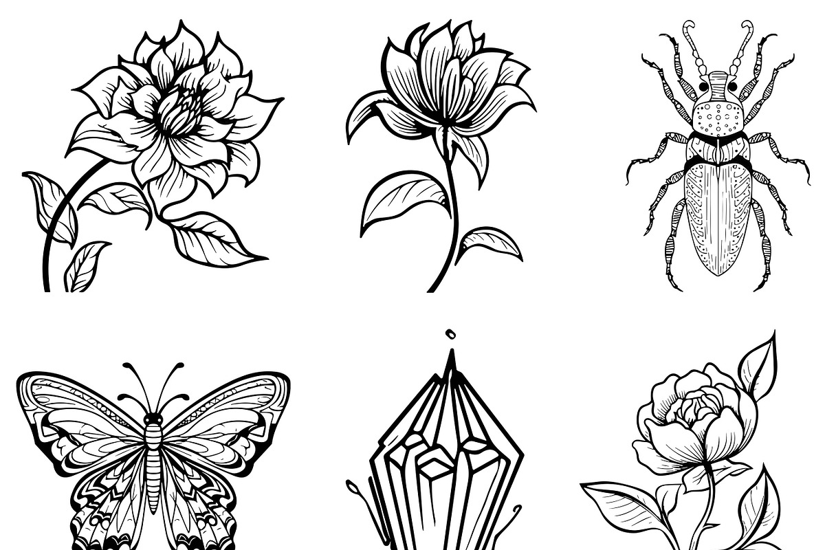 Line Art Magic Elements Clipart, an Object Illustration by Design Scotch (Photo 3 of 8)