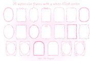 Pink Watercolor Hand-Drawn Frames, an Object Graphic by Solo Art Original (Thumbnail 5 of 14)