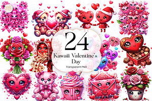 Kawaii Valentine Love PNG Clipart, an Object Illustration by KennedyStudio