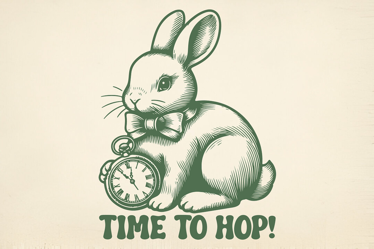 Timeless Bunny Graphic Style, an Illustration by Pixels.Craft (Photo 1 of 7)