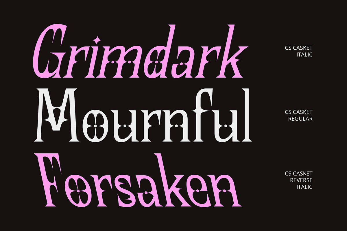 CS Casket – Gothic Font, a Serif Font by Craft Supply Co. (Photo 3 of 8)