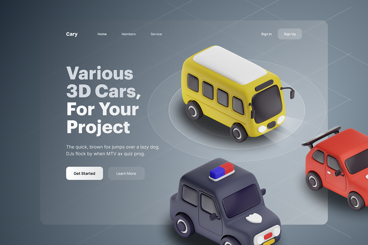 Carly - 3D Car Icon Set, a Cars & Vehicle 3D Model by Illustraly Design (Photo 6 of 8)