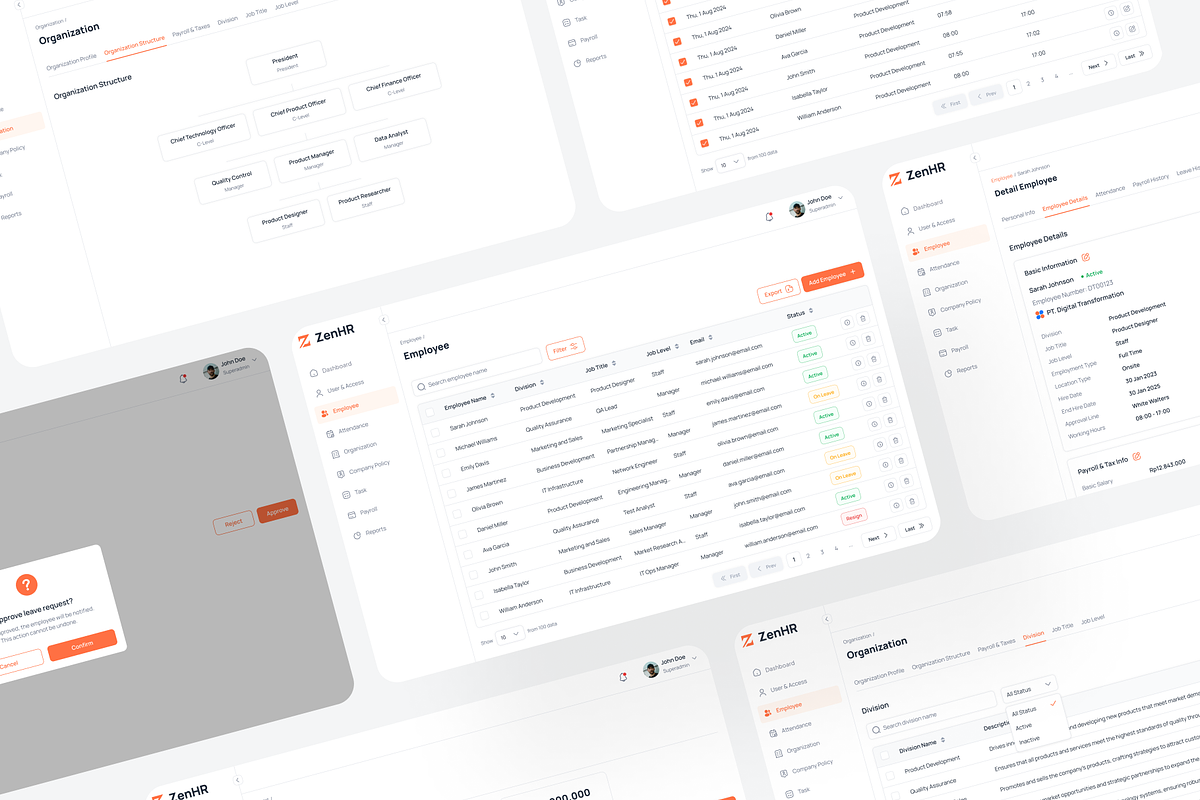 ZenHR - HRIS CMS UI Kit, an UI Kit Template by miawmiaw (Photo 12 of 12)