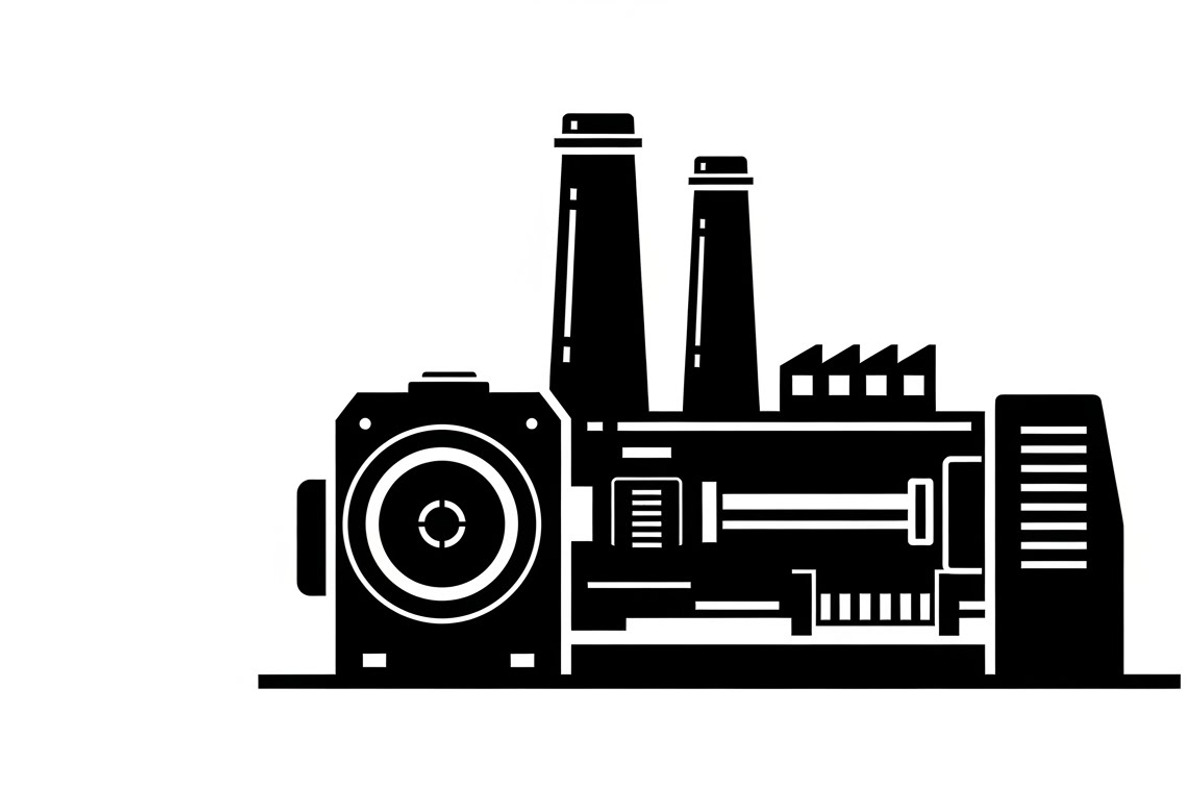 Bold industrial machine silhouette, an Illustration by Amazin_art (Photo 5 of 31)