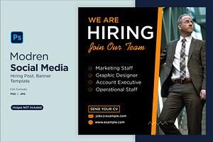 We are hiring Social Media Post 27, a Templates & Theme by shahsoft