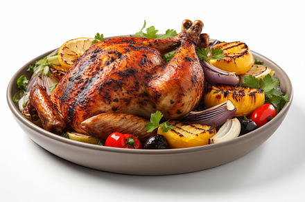 Juicy marinate grilled healthy chick, a Background Photo by Pixeness