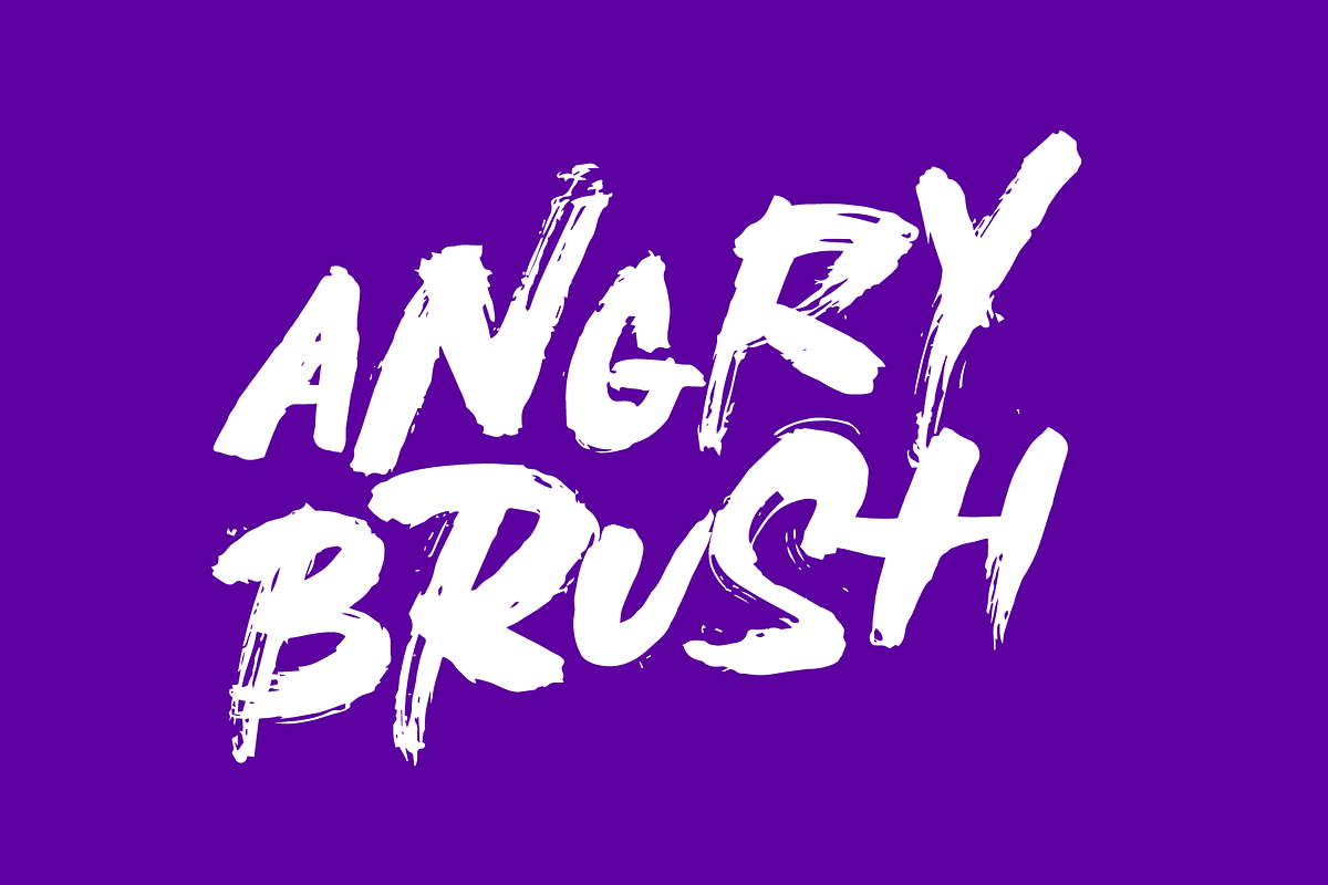 Angry Brush Font, a Handwritten Font by Emily Joy Rich