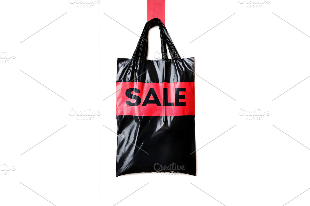 Black bag with sale sign, an Object Illustration by Beautiful things