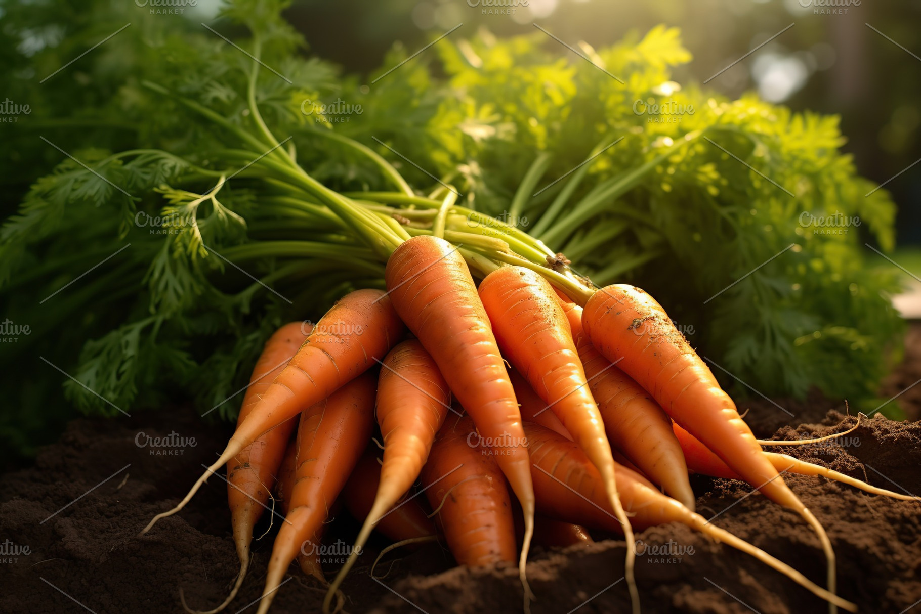 Fresh carrot on the ground, a Food & Drink Photo by AlyaAnd
