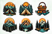 Summer Camping & Hiking Clipart, a Seasonal Illustration by Creative Art (Thumbnail 4 of 8)
