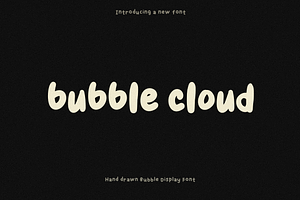 Bubble Cloud Handwritten Bold Font, a Handwritten Font by Ashiya Pixel