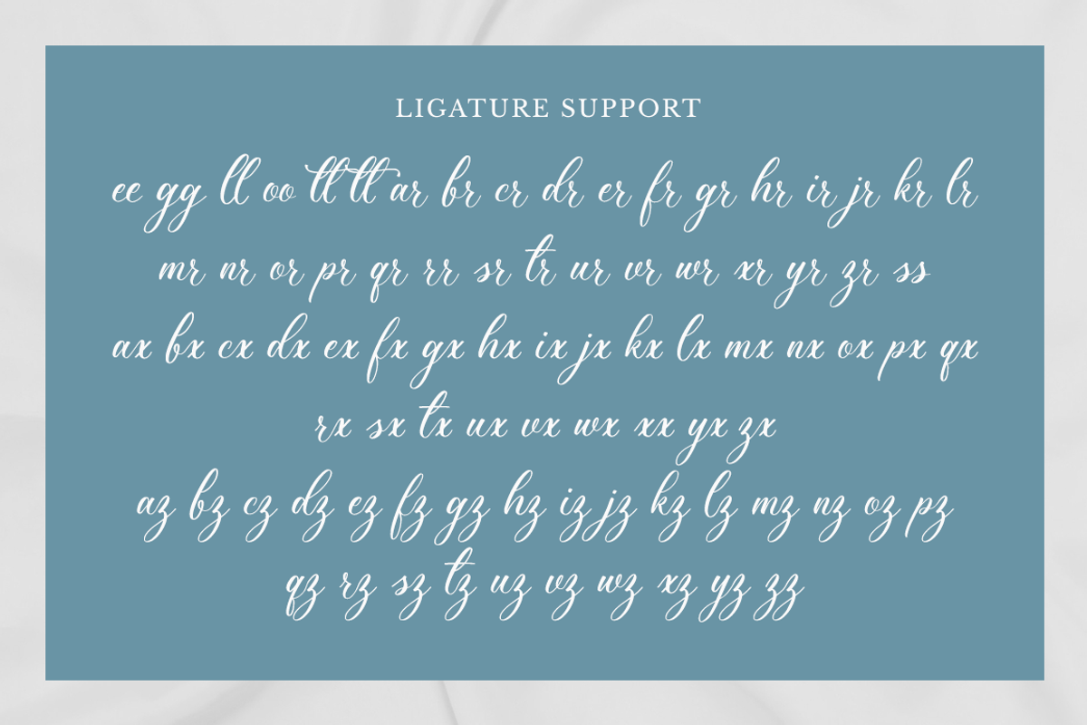 Shineblue - Romantic Calligraphy, a Script Font by RockboyStd (Photo 11 of 12)