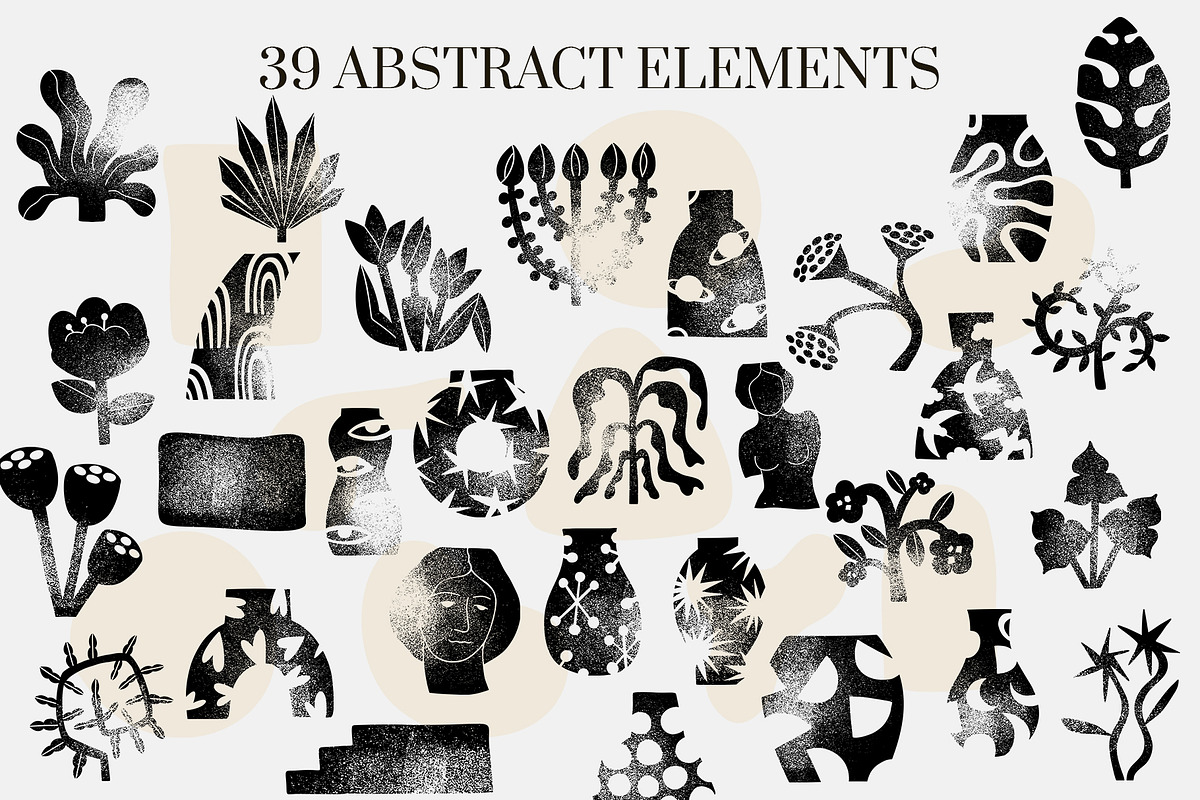 GRUNGE VASES&FLOWERS SILHOUETTES, an Object Graphic by Creativemaker (Photo 2 of 14)