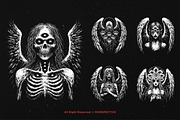 10 Bundle Dark Art Angel Eyes Women, an Illustration by Morspective (Thumbnail 5 of 7)