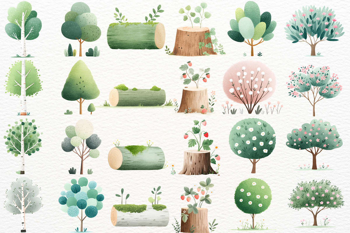 Spring Woodland Animals Clipart PNG, an Animal Illustration by SugarCloudStudioArt (Photo 7 of 8)