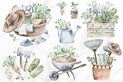 Watercolor Gardening Clipart Set, a Seasonal Illustration by LenArt (Thumbnail 3 of 15)