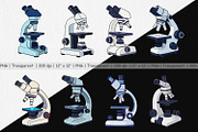 Lab Microscope Clipart, a Graphic by Artnoy (Thumbnail 2 of 5)