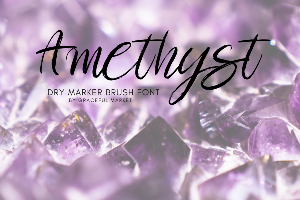 Amethyst Script Brush Font, a Script Font by Graceful Market (Photo 1 of 3)