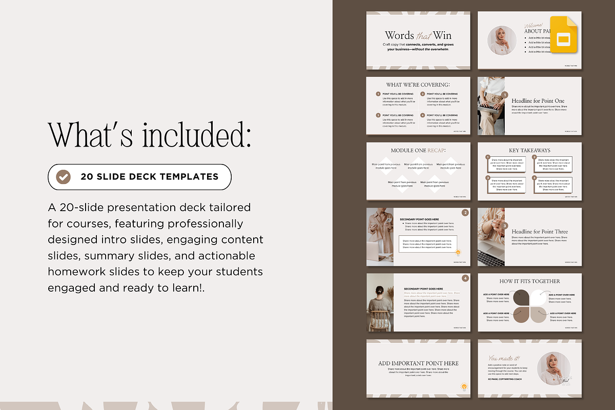 Google Slides Course Presentation, a Presentation Template by Our Polished Pages (Photo 4 of 6)