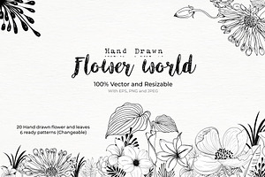 Hand Drawn Flower World
